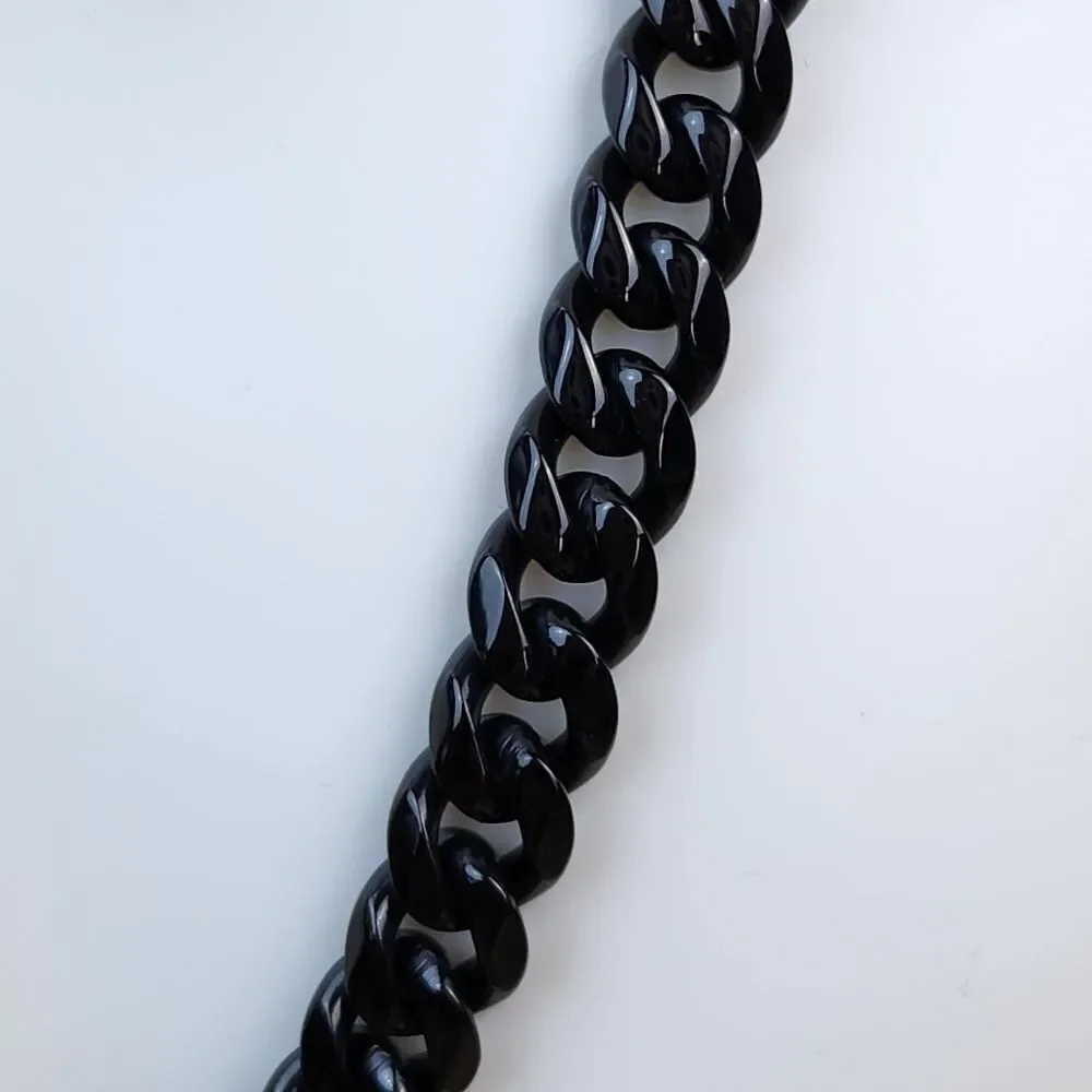 🩵⏭️NIB Black Classic Cuban Chain Link 20